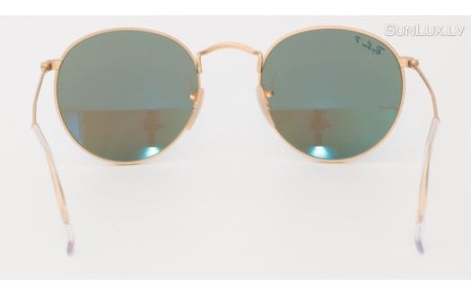 Ray-Ban Round Flash Lenses Polarised (RB3447 112/4L 50mm) saules brilles
